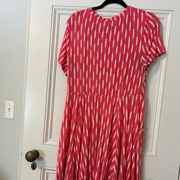 Torrid Super Soft Pink and White Striped Skater Dress - Picture 7 of 7